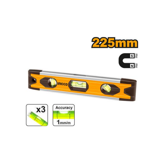 Mini nivel de burbuja imantado 225mm