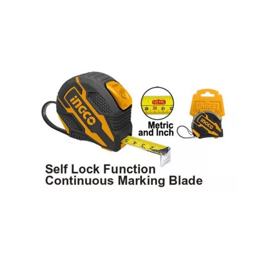 Cinta métrica de acero 5mx19mm (boton antibloqueo)