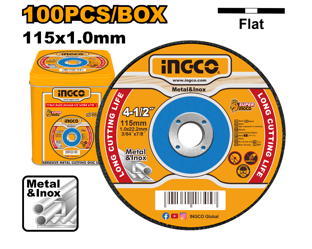 Set de discos de corte metal 100pzas